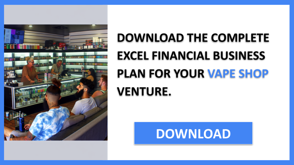 Business Plan Example for Vape Shop - Vape Shop Financial Plan- CTA2