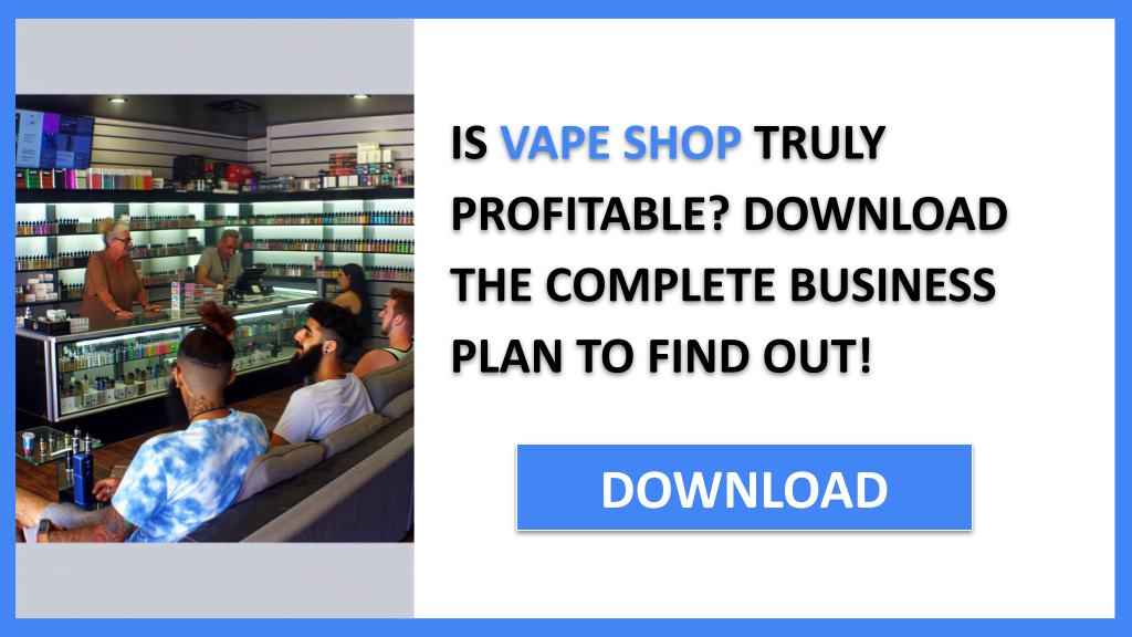 Business Plan Example for Vape Shop - Vape Shop Profitability- CTA1