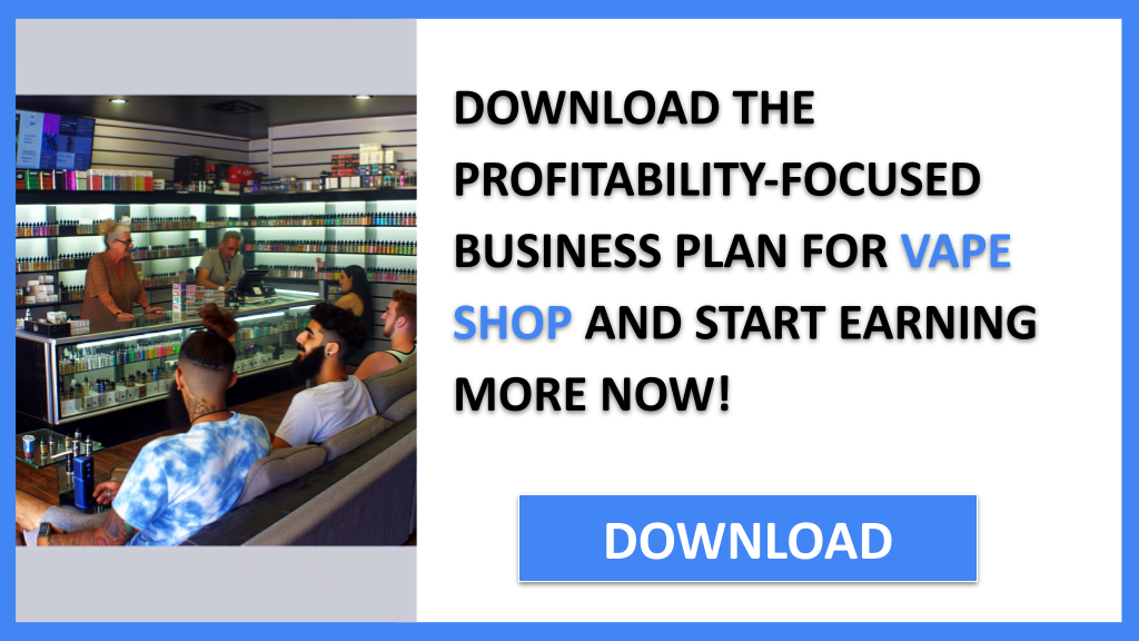 Business Plan Example for Vape Shop - Vape Shop Profitability- CTA3