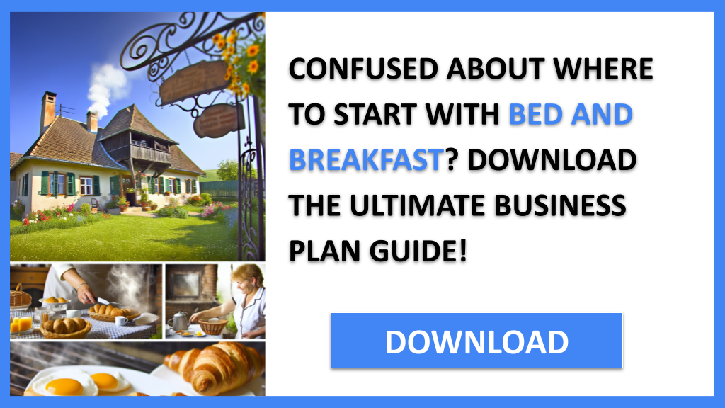 Business Plan Example for Bed And Breakfast - Bed And Breakfast Complete Guide- CTA1