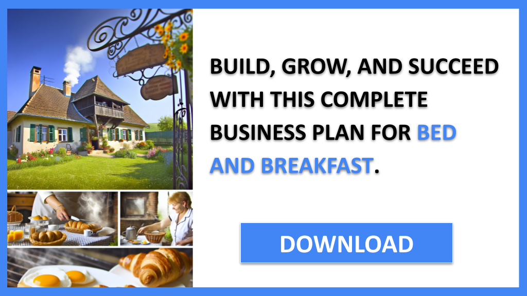 Business Plan Example for Bed And Breakfast - Bed And Breakfast Complete Guide- CTA3