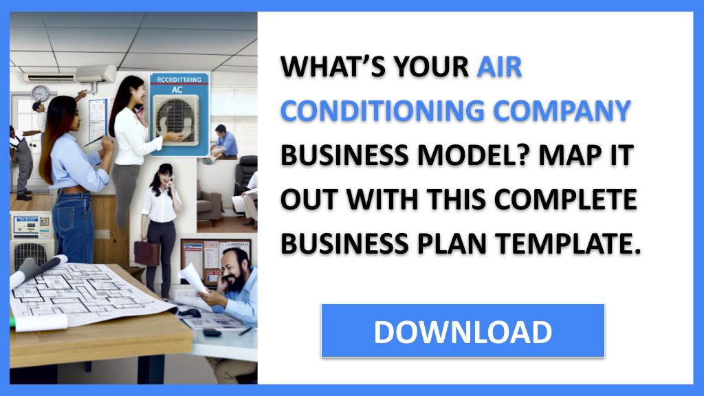 Business Plan Example for Air Conditioning Company - Air Conditioning Company Business Model Canvas- CTA1