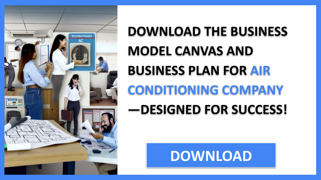 Business Plan Example for Air Conditioning Company - Air Conditioning Company Business Model Canvas- CTA2