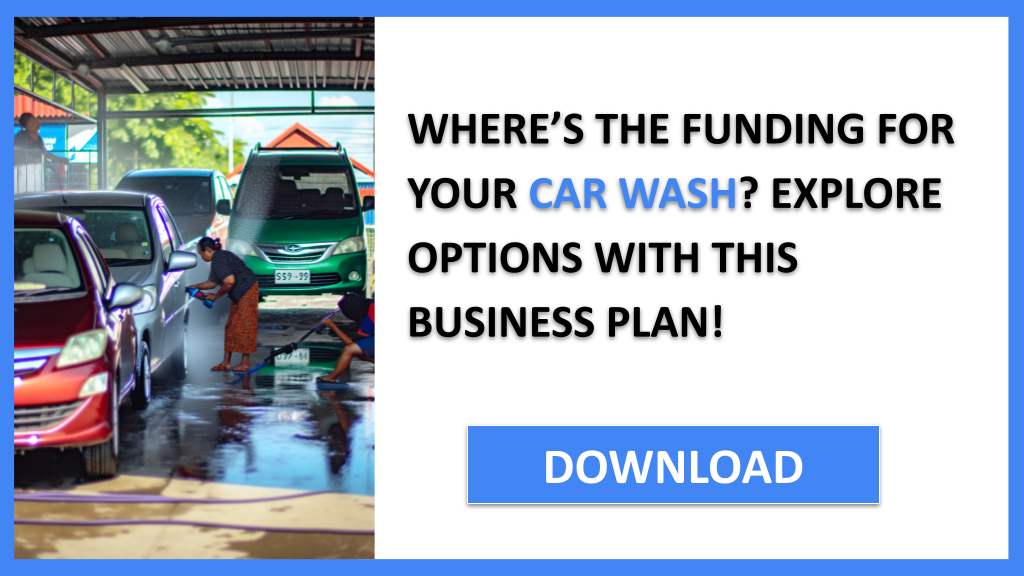 Business Plan Example for Car Wash - Car Wash Funding Options- CTA1