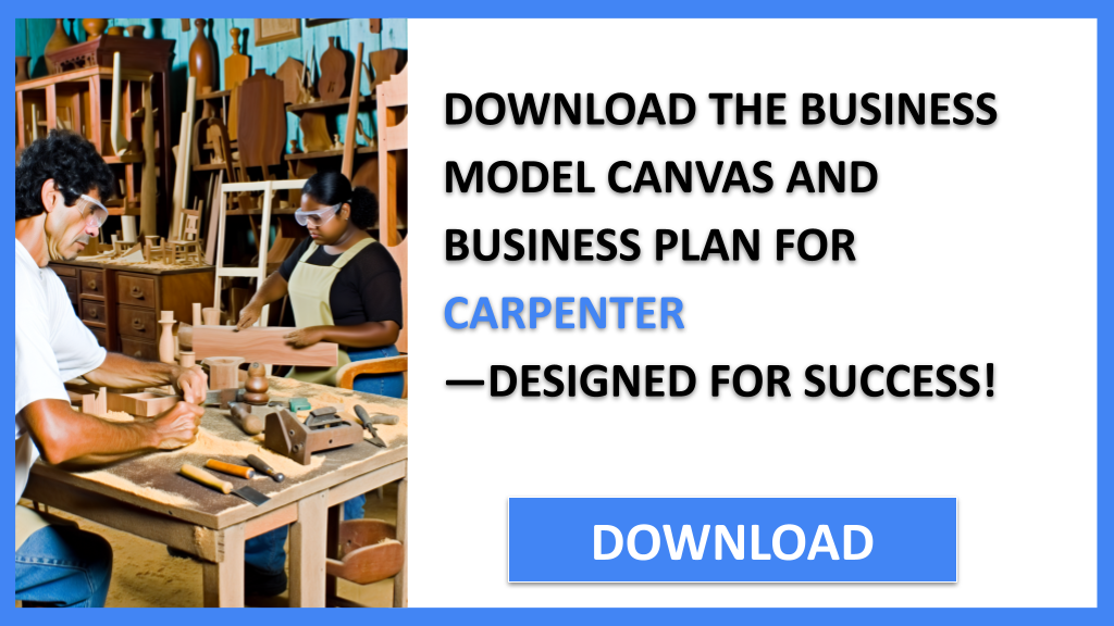 Business Plan Example for Carpenter - Carpenter Business Model Canvas- CTA2