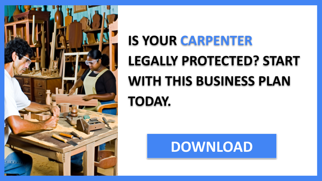 Business Plan Example for Carpenter - Carpenter Legal Considerations- CTA1