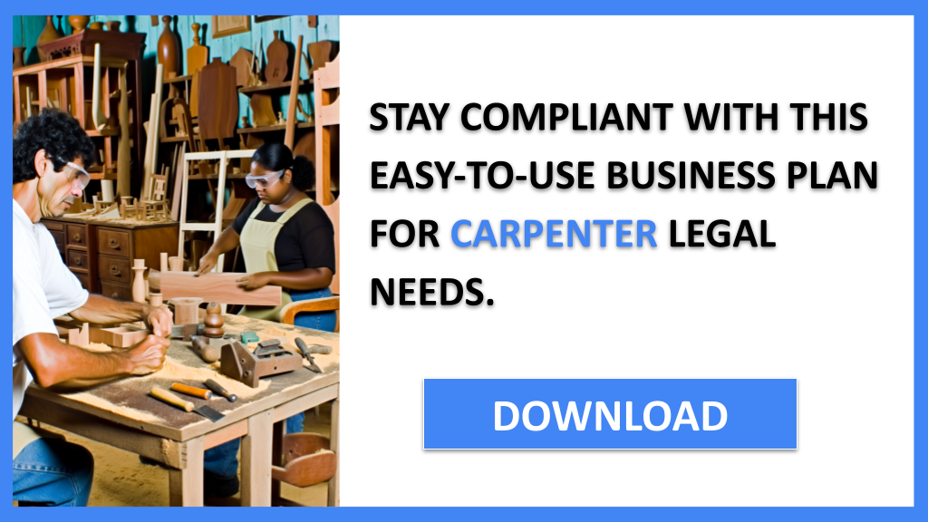Business Plan Example for Carpenter - Carpenter Legal Considerations- CTA3
