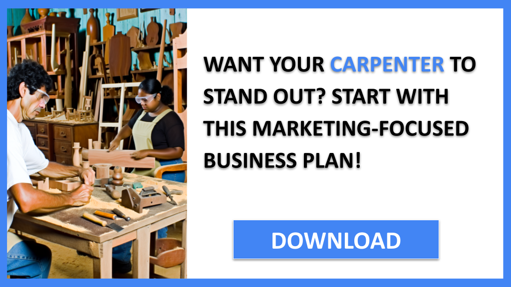 Business Plan Example for Carpenter - Carpenter Marketing Plan- CTA1