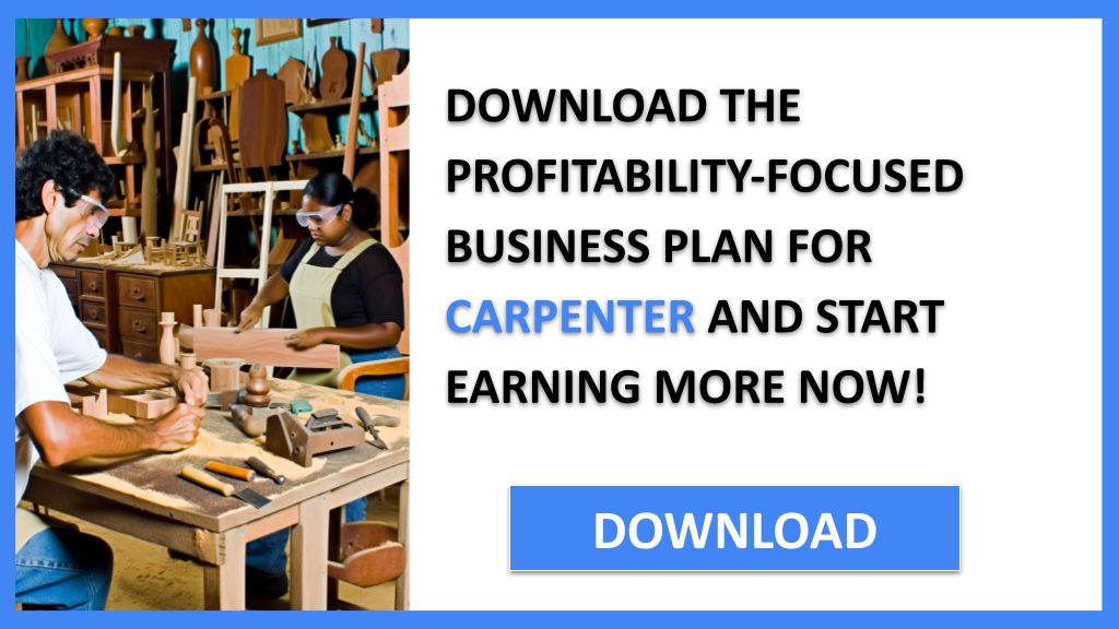 Business Plan Example for Carpenter - Carpenter Profitability- CTA3