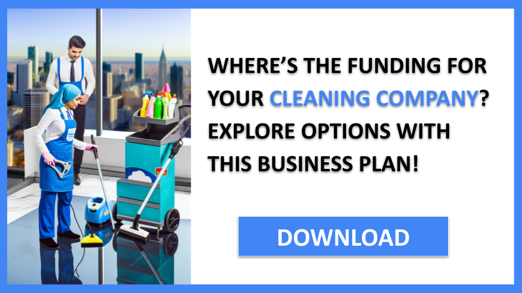 Business Plan Example for Cleaning Company - Cleaning Company Funding Options- CTA1