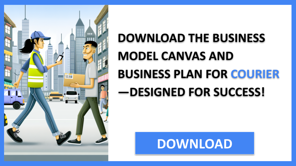 Business Plan Example for Courier - Courier Business Model Canvas- CTA2
