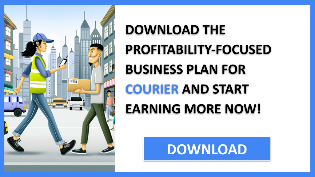 Business Plan Example for Courier - Courier Profitability- CTA3