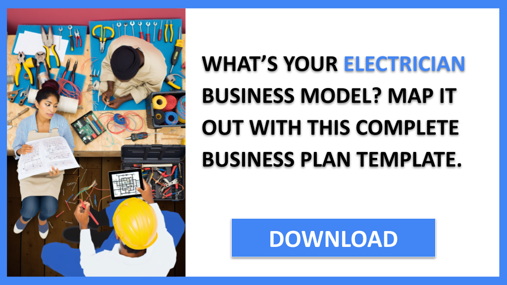 Business Plan Example for Electrician - Electrician Business Model Canvas- CTA1