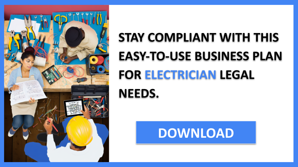 Business Plan Example for Electrician - Electrician Legal Considerations- CTA3