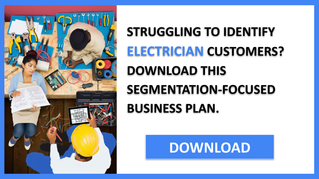 Business Plan Example for Electrician - Electrician Customer Segments- CTA1