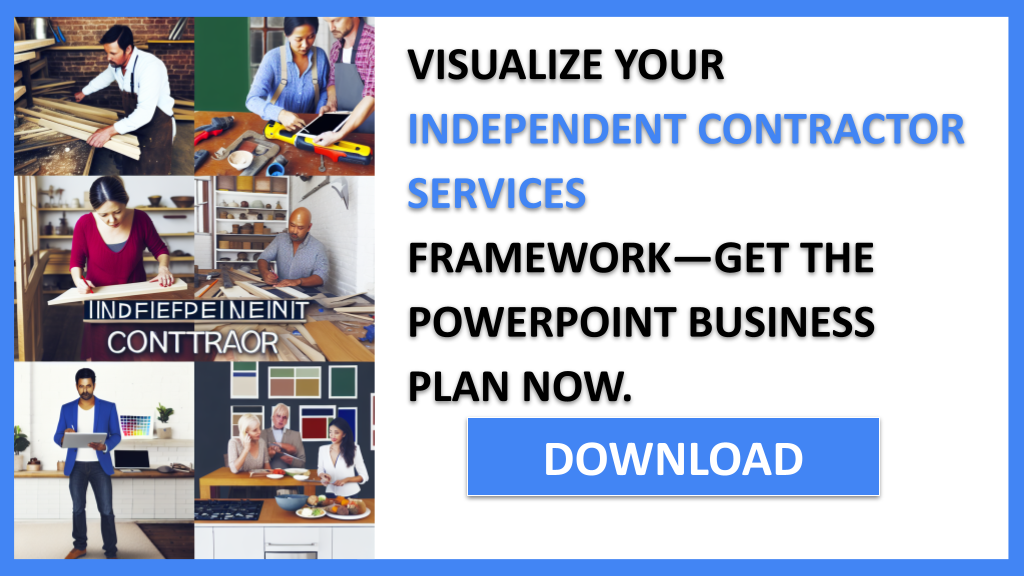 Business Plan Example for Independent Contractor Services - Independent Contractor Services Business Model Canvas- CTA3