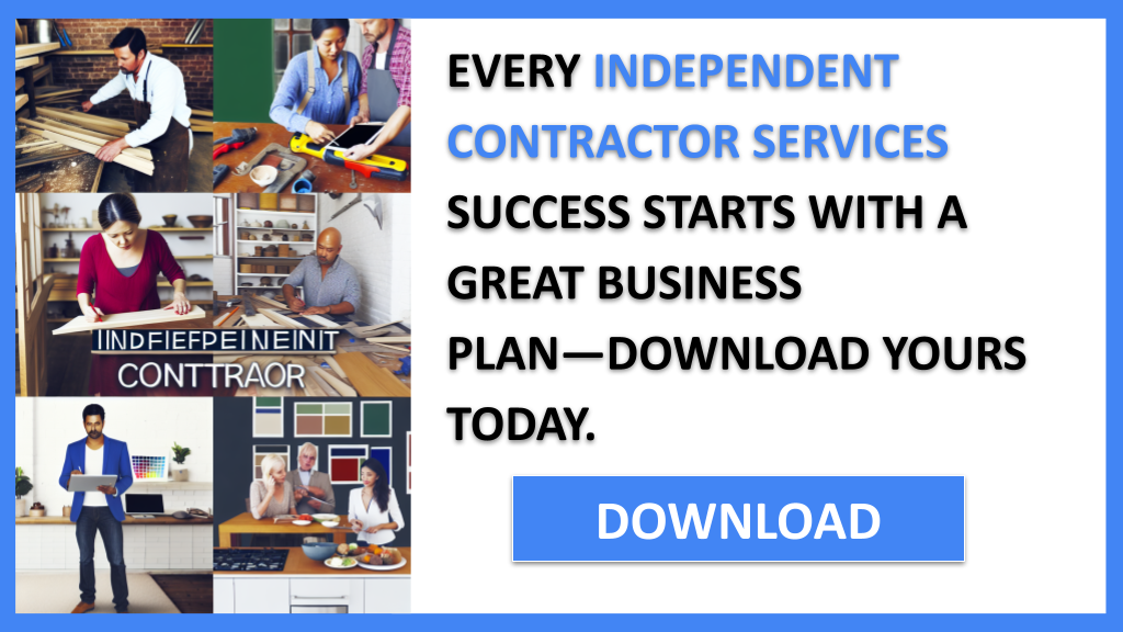 Business Plan Example for Independent Contractor Services - Independent Contractor Services Business Plan- CTA1