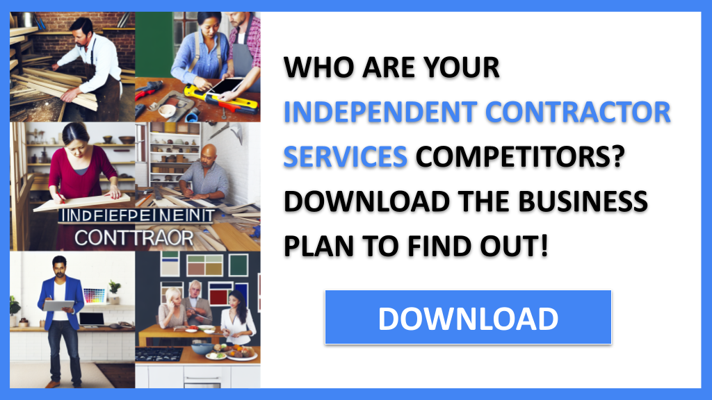 Business Plan Example for Independent Contractor Services - Independent Contractor Services Competition Study- CTA1