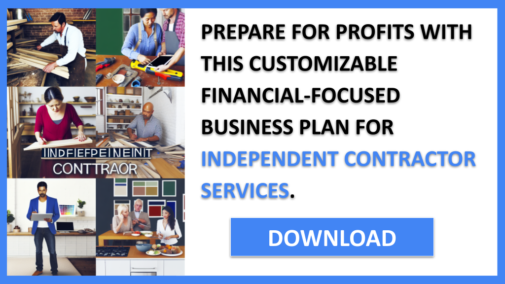 Business Plan Example for Independent Contractor Services - Independent Contractor Services Financial Plan- CTA3
