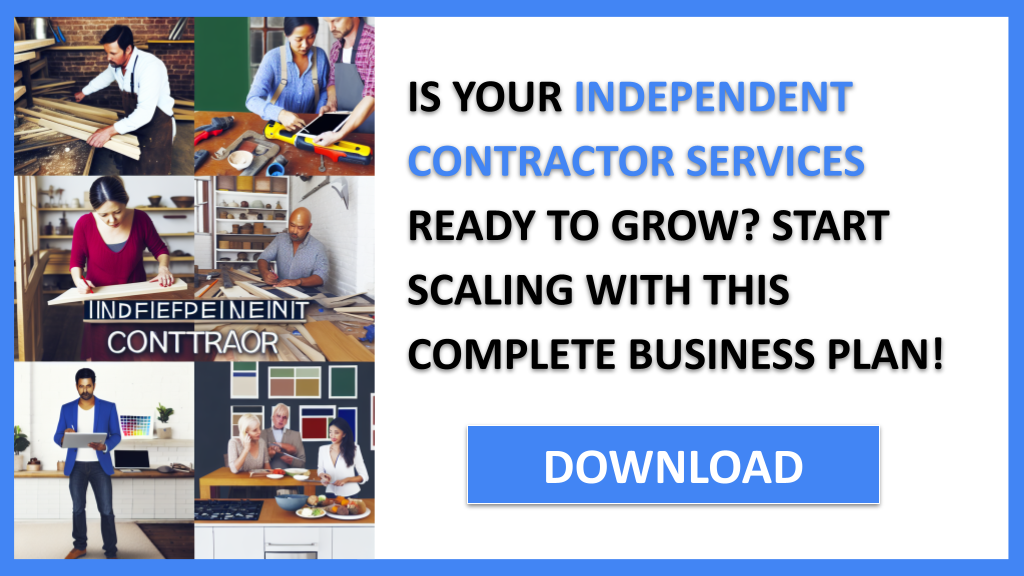 Business Plan Example for Independent Contractor Services - Independent Contractor Services Growth Strategy- CTA1