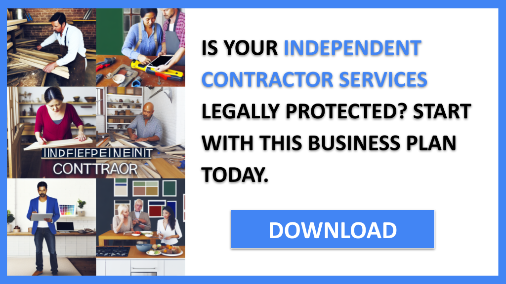Business Plan Example for Independent Contractor Services - Independent Contractor Services Legal Considerations- CTA1