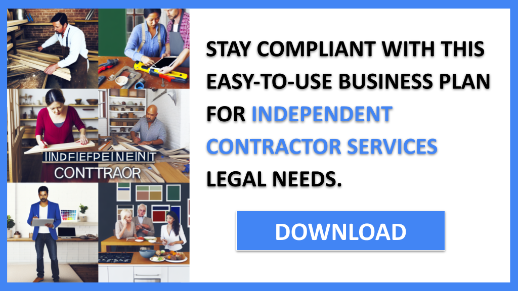 Business Plan Example for Independent Contractor Services - Independent Contractor Services Legal Considerations- CTA3
