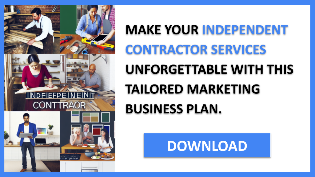 Business Plan Example for Independent Contractor Services - Independent Contractor Services Marketing Plan- CTA3
