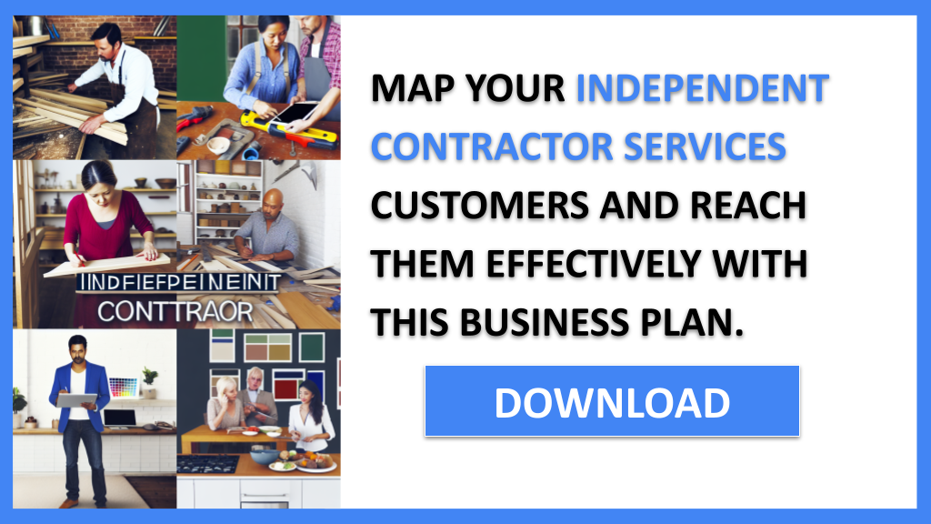 Business Plan Example for Independent Contractor Services - Independent Contractor Services Customer Segments- CTA3