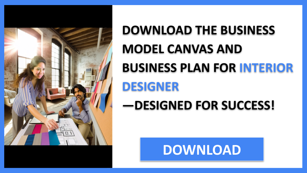 Business Plan Example for Interior Designer - Interior Designer Business Model Canvas- CTA2