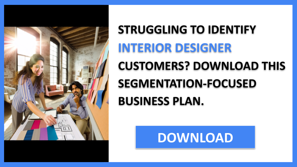 Business Plan Example for Interior Designer - Interior Designer Customer Segments- CTA1