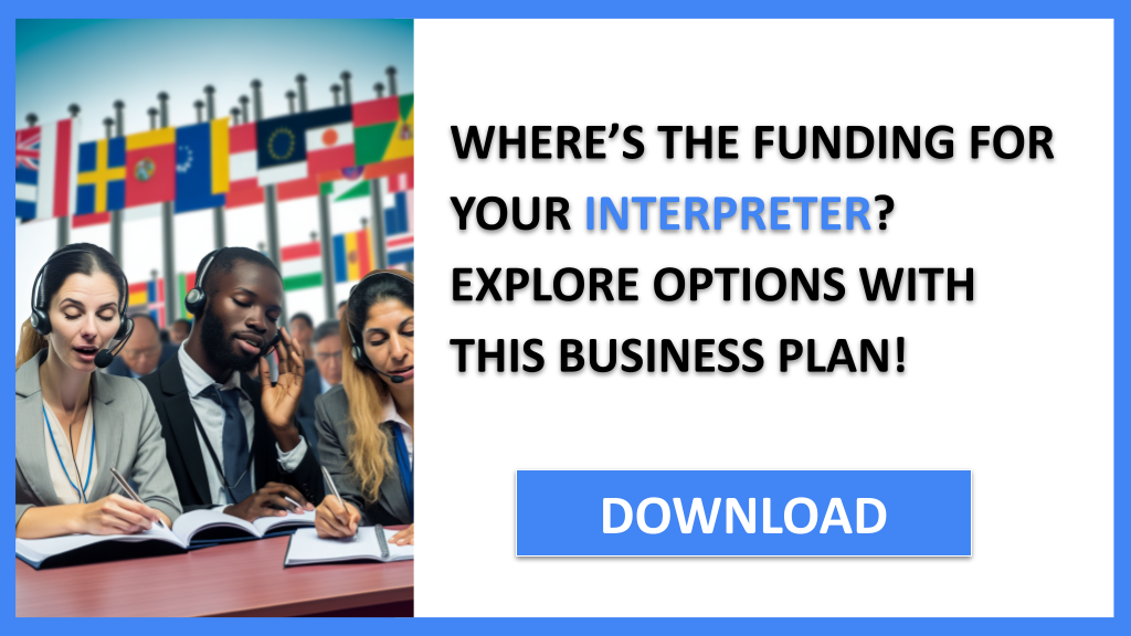 Business Plan Example for Interpreter - Interpreter Funding Options- CTA1