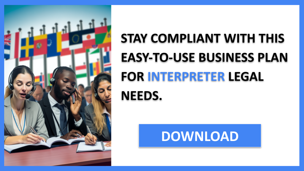 Business Plan Example for Interpreter - Interpreter Legal Considerations- CTA3