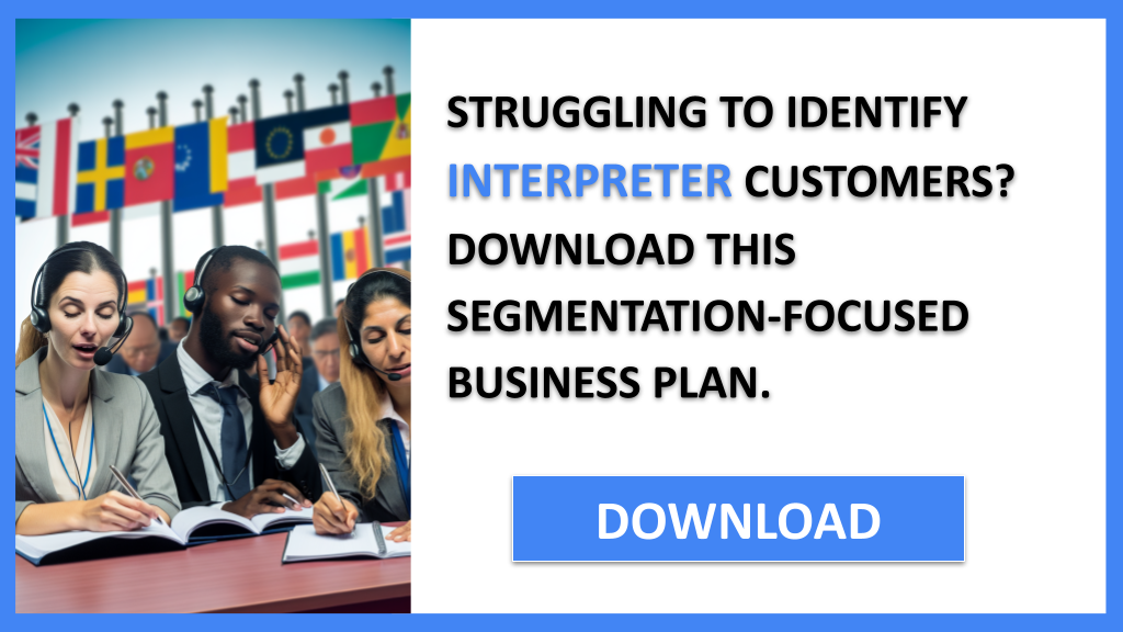 Business Plan Example for Interpreter - Interpreter Customer Segments- CTA1