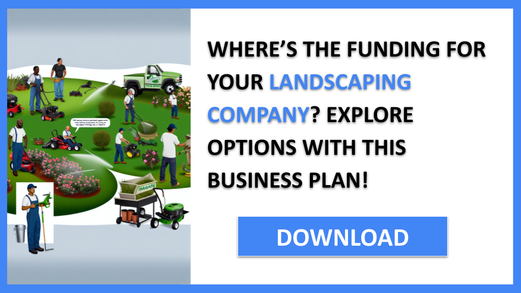 Business Plan Example for Landscaping Company - Landscaping Company Funding Options- CTA1