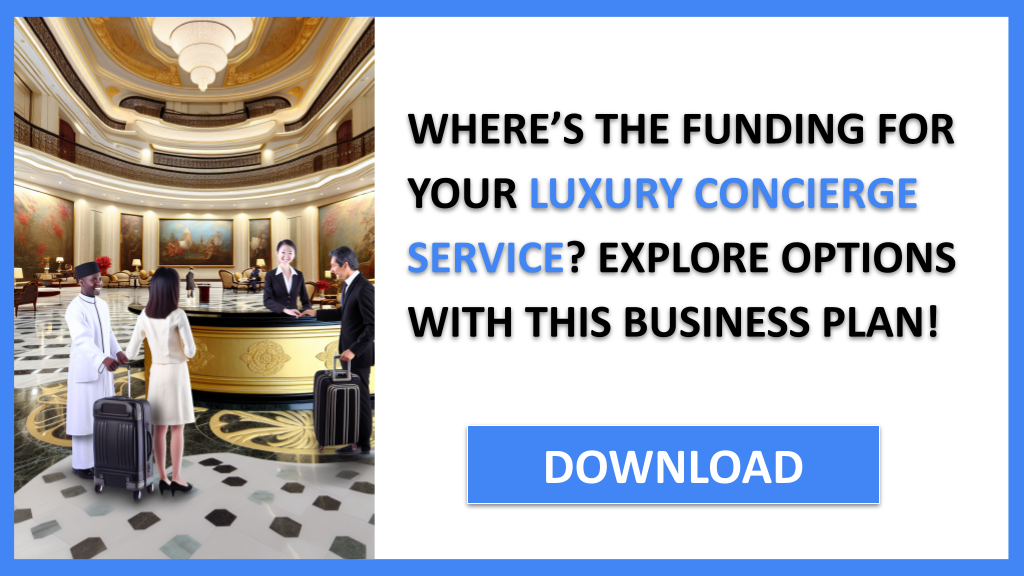 Business Plan Example for Luxury Concierge Service - Luxury Concierge Service Funding Options- CTA1