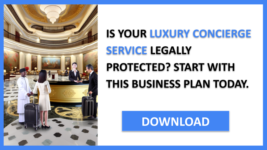 Business Plan Example for Luxury Concierge Service - Luxury Concierge Service Legal Considerations- CTA1