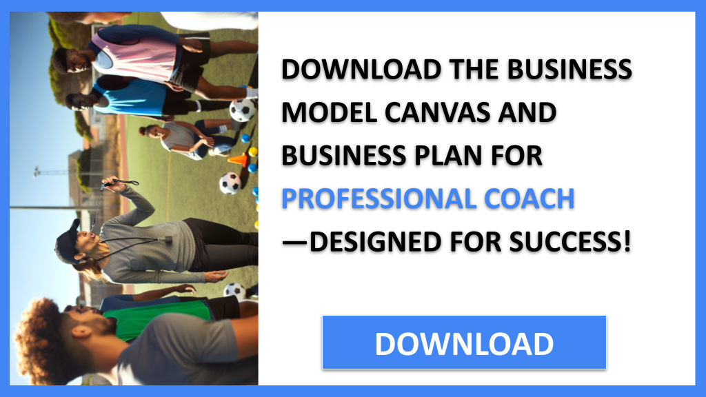 Business Plan Example for Professional Coach - Professional Coach Business Model Canvas- CTA2