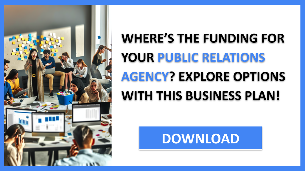 Business Plan Example for Public Relations Agency - Public Relations Agency Funding Options- CTA1