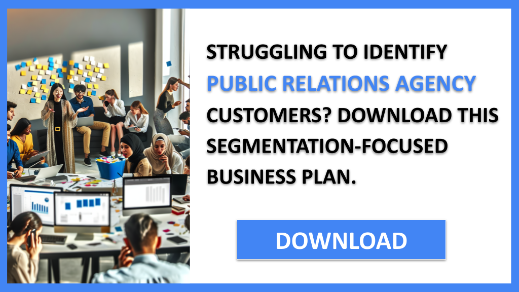 Business Plan Example for Public Relations Agency - Public Relations Agency Customer Segments- CTA1