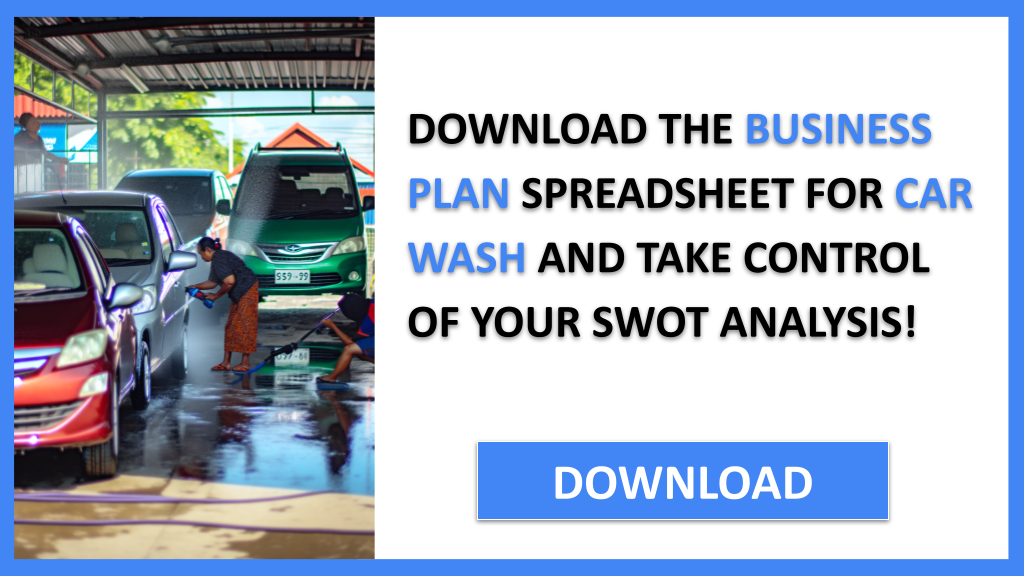 Business Plan Example for Car Wash - Car Wash SWOT Analysis- CTA3