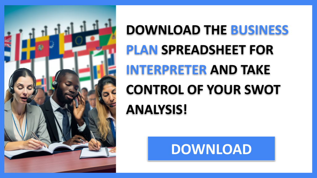 Business Plan Example for Interpreter - Interpreter SWOT Analysis- CTA3