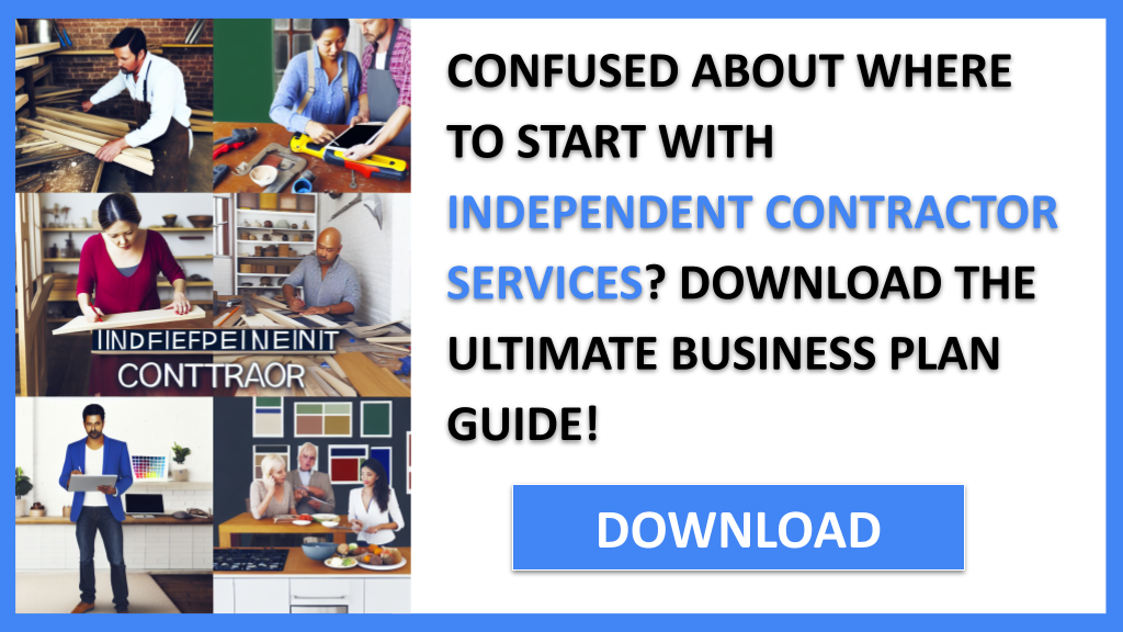 Business Plan Example for Independent Contractor Services - Independent Contractor Services Complete Guide- CTA1
