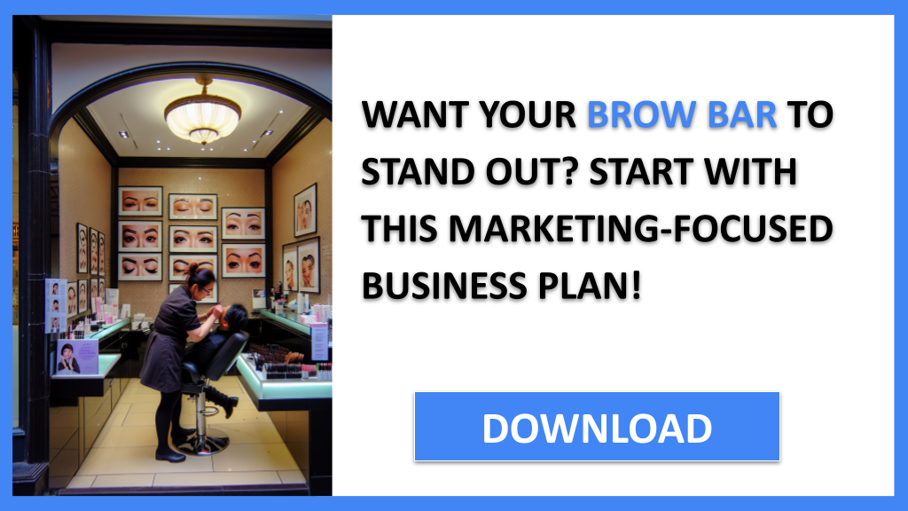 Business Plan Example for Brow Bar - Brow Bar Marketing Plan- CTA1