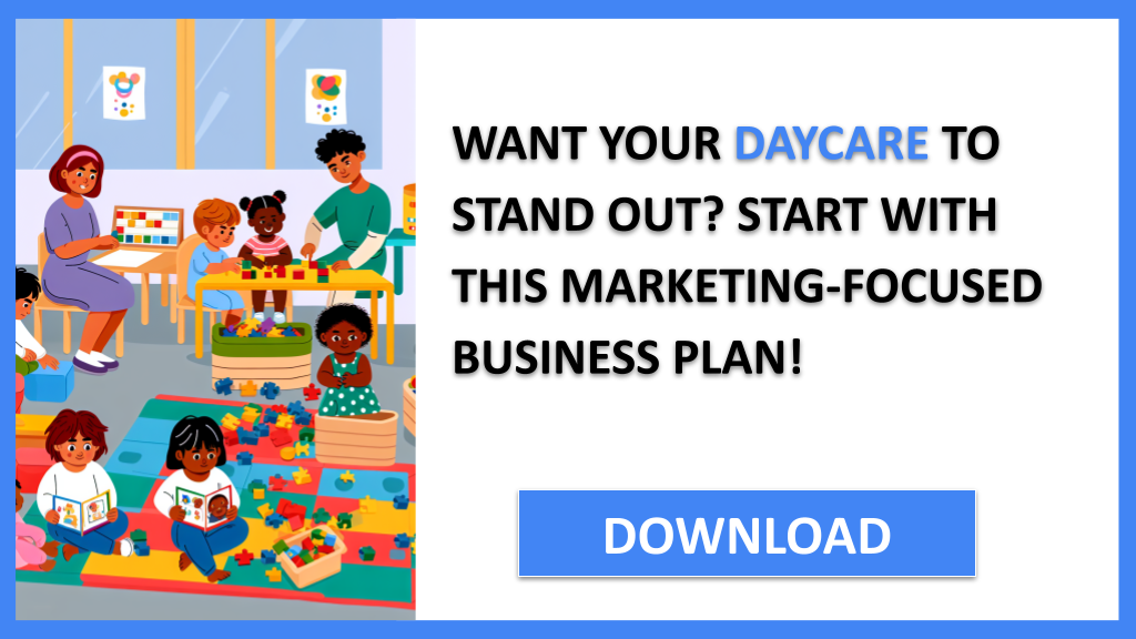 Business Plan Example for Daycare - Daycare Marketing Plan- CTA1