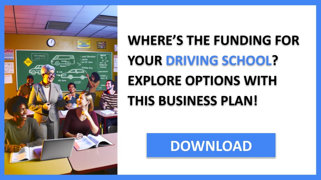 Business Plan Example for Driving School - Driving School Funding Options- CTA1