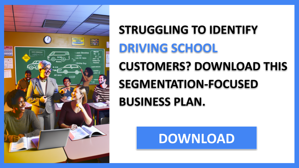 Business Plan Example for Driving School - Driving School Customer Segments- CTA1