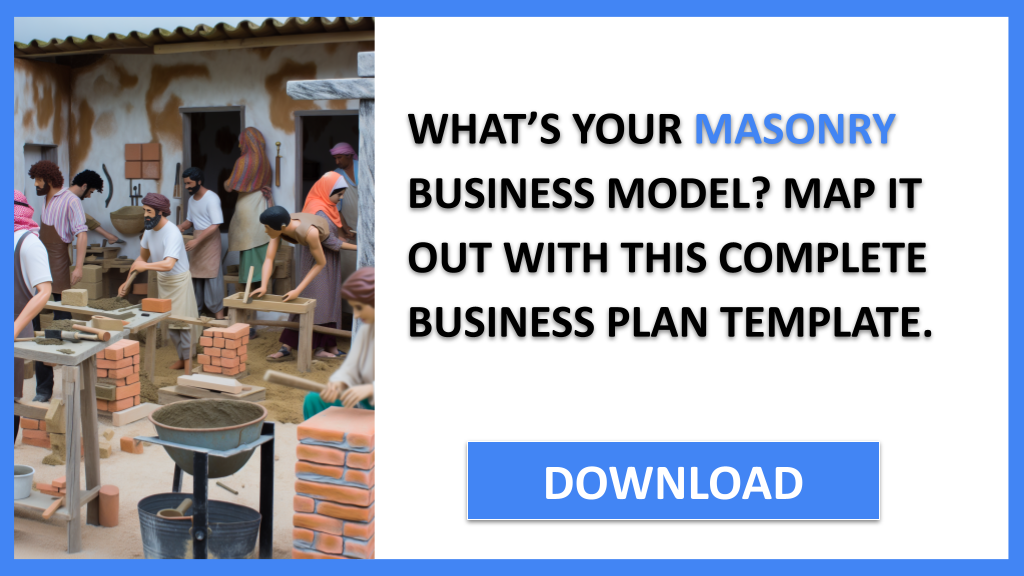 Business Plan Example for Masonry - Masonry Business Model Canvas- CTA1
