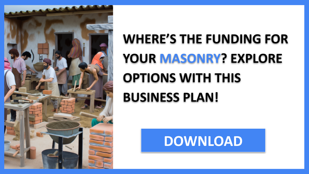 Business Plan Example for Masonry - Masonry Funding Options- CTA1