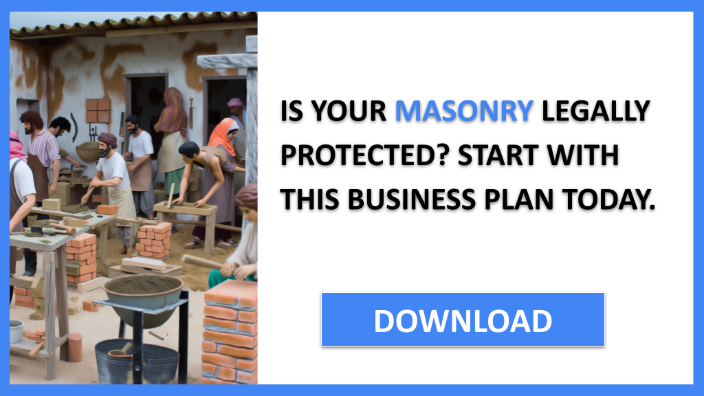 Business Plan Example for Masonry - Masonry Legal Considerations- CTA1