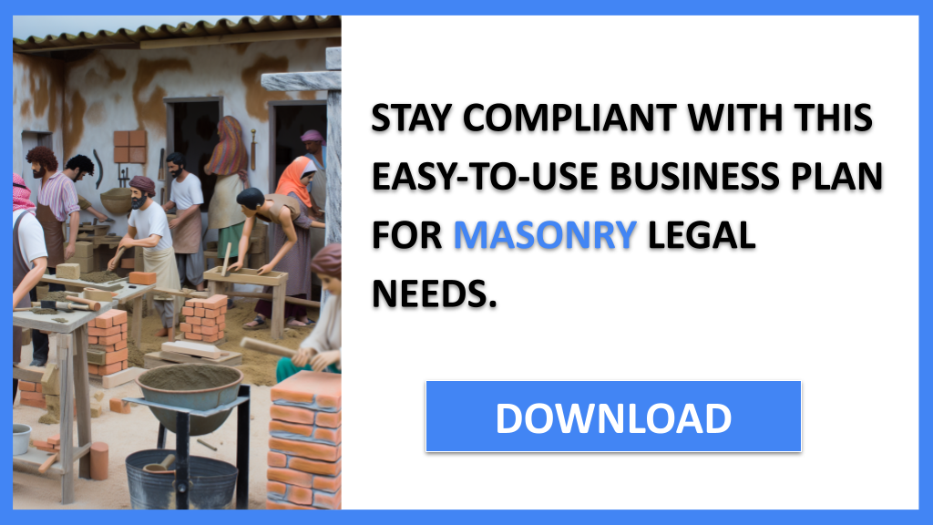 Business Plan Example for Masonry - Masonry Legal Considerations- CTA3